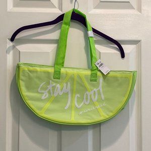 Lime insulated cooler bag